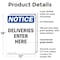 Signmission Deliveries Enter Here OSHA Notice Sign, Plastic, 12in W x 18in L, 2PK OS-2PACK-NS-P-1218-V-10965 - alternate 4